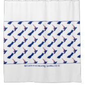 Patriottische NIEUWE ZEELAND scripts Douchegordijn (Voorkant)