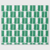Patriottische NIGERIA VLAG KAART Cadeaupapier (Vlak)