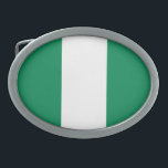 Patriottische Nigeriaanse vlag Gesp<br><div class="desc">Patriottische vlag van Nigeria.</div>