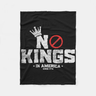 Patriottische No Kings in Amerika sinds 1776 Fleece Deken