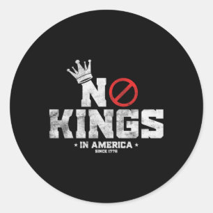 Patriottische No Kings in Amerika sinds 1776 Ronde Sticker