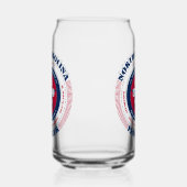 Patriottische North Carolina Typografie Drinkware Blikvorm Glas (Rechts)
