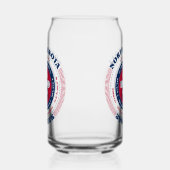 Patriottische North Dakota Typography Drinkware Se Blikvorm Glas (Links)