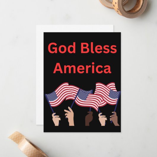 Patriottische notitiekaarten, aanpasbaar notitiekaartje (Voorkant / Achterkant in situ)