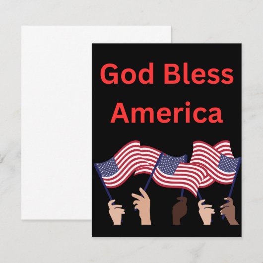 Patriottische notitiekaarten, aanpasbaar notitiekaartje (Voorkant / Achterkant)