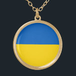 Patriottische Oekraïense vlag Goud Vergulden Ketting<br><div class="desc">Patriottische vlag van Oekraïne.</div>