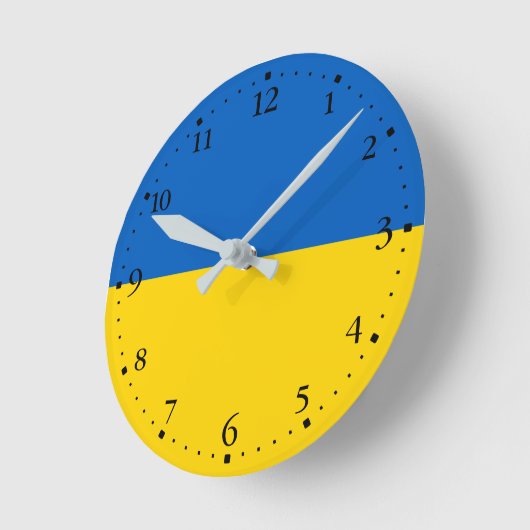 Patriottische Oekraïense vlag Ronde Klok (Hoek)