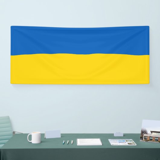 Patriottische Oekraïense vlag Spandoek (Beurs)