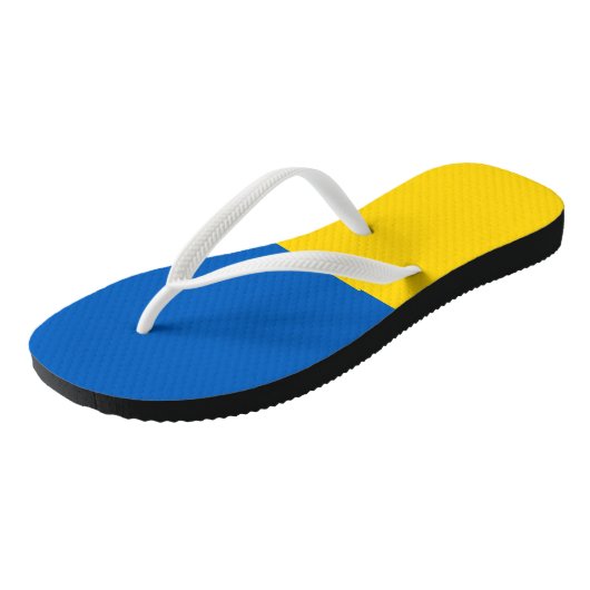 Patriottische Oekraïense vlag Teenslippers (Schuin)