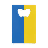 Patriottische Oekraïense vlaggenbalkcode Creditkaart Flessenopener (Voorkant)