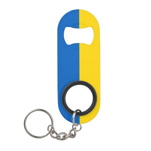 Patriottische Oekraïense vlaggenbalkcode Mini Flessenopener (Voorkant)
