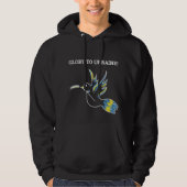 Patriottische Oekraïnse geelblauwe duif tarwetarwe Hoodie (Voorkant)