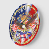 Patriottische of veteranensprekende opmerkingen bi grote klok (Hoek)