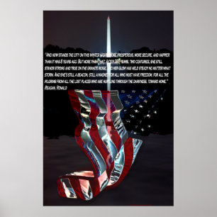 Patriottische of veteranensprekenden op Uitzicht Poster