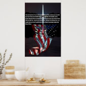 Patriottische of veteranensprekenden op Uitzicht Poster (Keuken)