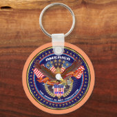 Patriottische of veteranensprekenden op Uitzicht Sleutelhanger (Voorkant)