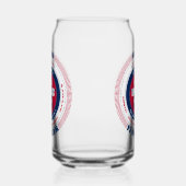 Patriottische Ohio Typografie Drinkware Set Blikvorm Glas (Rechts)