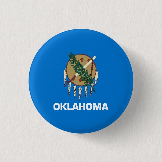 Patriottische Oklahoma staatsvlag Ronde Button 3,2 Cm (Voorkant)
