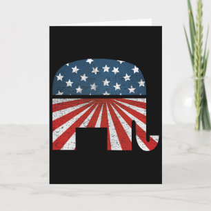 Patriottische Olifant Amerikaanse Vlag VS Republik Kaart
