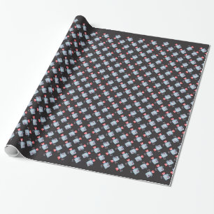 Patriottische olifant die een Amerikaanse vlag zwa Cadeaupapier
