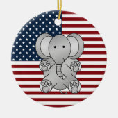 Patriottische olifant keramisch ornament (Voorkant)