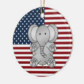 Patriottische olifant keramisch ornament (Links)