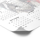 Patriottische olifant rood wit blauw 2025 Kalender Poster (Hoek)