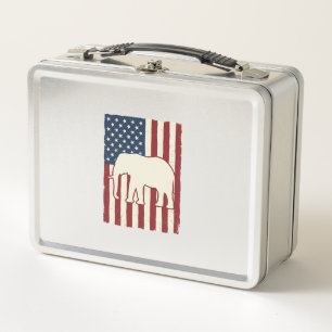 Patriottische Olifant Vlag Vintage Vector Ontwerp_
