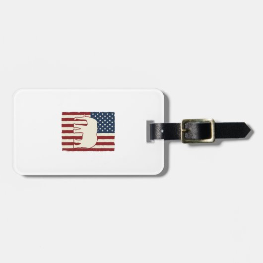 Patriottische Olifant Vlag Vintage Vector Ontwerp_ Bagagelabel (Voorkant horizontaal)