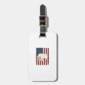 Patriottische Olifant Vlag Vintage Vector Ontwerp_ Bagagelabel (Voorkant verticaal)