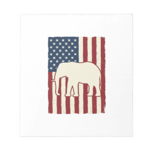 Patriottische Olifant Vlag Vintage Vector Ontwerp_ Notitieblok