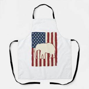 Patriottische Olifant Vlag Vintage Vector Ontwerp_ Schort