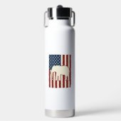Patriottische Olifant Vlag Vintage Vector Ontwerp_ Waterfles (Voorkant)