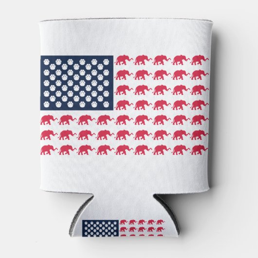 patriottische olifanten blikjeskoeler (Voorkant)