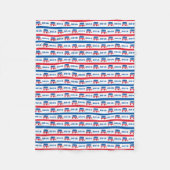 Patriottische olifantenstrips van 2016 fleece deken (Voorkant)