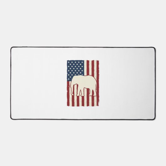 Patriottische Olifantenvlag Vintage Vector Design_ Bureaumat (Voorkant)