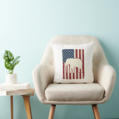 Patriottische Olifantenvlag Vintage Vector Design_ Kussen (Stoel)