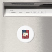 Patriottische Olifantenvlag Vintage Vector Design_ Magneet (Insitu (Vaatwasser))