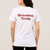 Patriottische oma 4 juli ontwerp Tri-Blend shirt (Achterkant)
