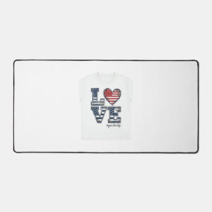 Patriottische oma leven liefde vintage shirt ontwe bureaumat