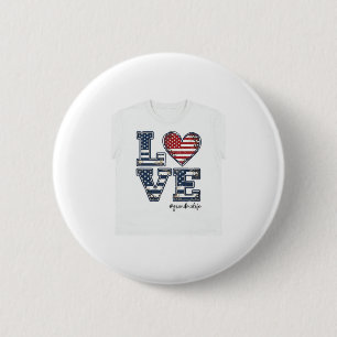 Patriottische oma leven liefde vintage shirt ontwe ronde button 5,7 cm