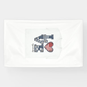 Patriottische oma leven liefde vintage shirt ontwe spandoek