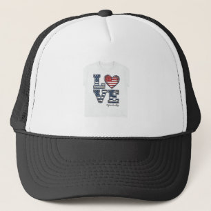 Patriottische oma leven liefde vintage shirt ontwe trucker pet