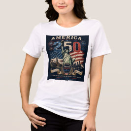 Patriottische Onafhankelijkheidsdag 4 juli Grafisc Tri-Blend Shirt
