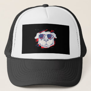Patriottische Onafhankelijkheidsdag Bulldog Lover Trucker Pet