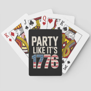 Patriottische Onafhankelijkheidsdag, feest alsof h Pokerkaarten