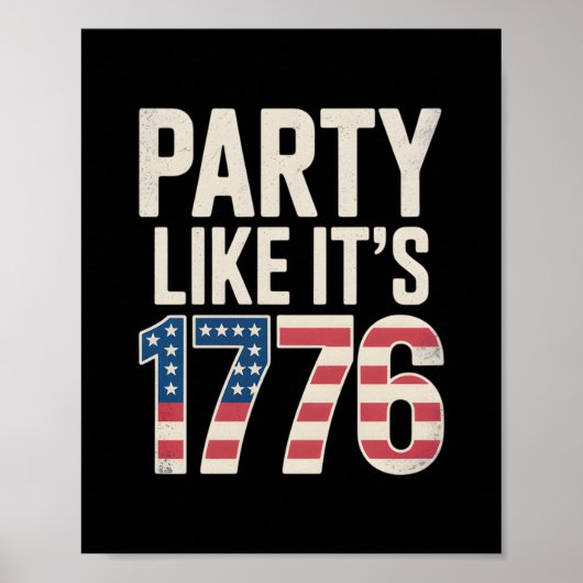 Patriottische Onafhankelijkheidsdag, feest alsof h Poster (Voorkant)