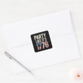 Patriottische Onafhankelijkheidsdag, feest alsof h Vierkante Sticker (Envelop)