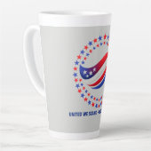Patriottische Onafhankelijkheidsdag Kleding VS Ste Latte Mok (Linkerhoek)