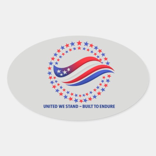 Patriottische Onafhankelijkheidsdag Kleding VS Ste Ovale Sticker (Voorkant)
